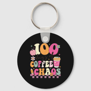 100 Tage Kaffee und Chaos 100. Schultag T Schlüsselanhänger