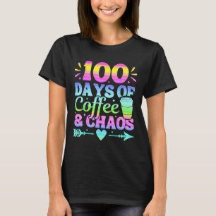 100 Tage Kaffee und Chaos 100. Schultag T-Shirt
