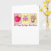 100 Tage Kaffee Und Chaos Karte (Gelbe Blume)