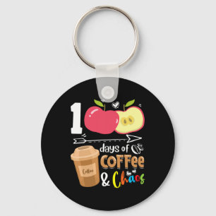 100 Tage Kaffeemaschine; Chaos - 100 Tage Schule t Schlüsselanhänger