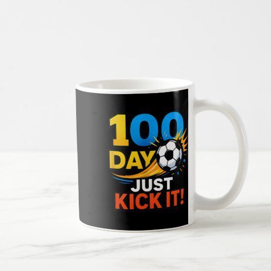 100-Tage-Kick-It! Fußball-Blast-Feier Kaffeetasse (Rechts)
