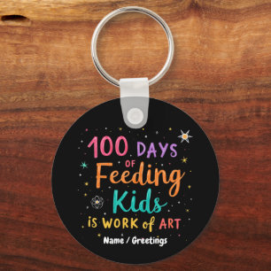 100 Tage Kinderernährung sind ein Kunstwerk: Schlüsselanhänger