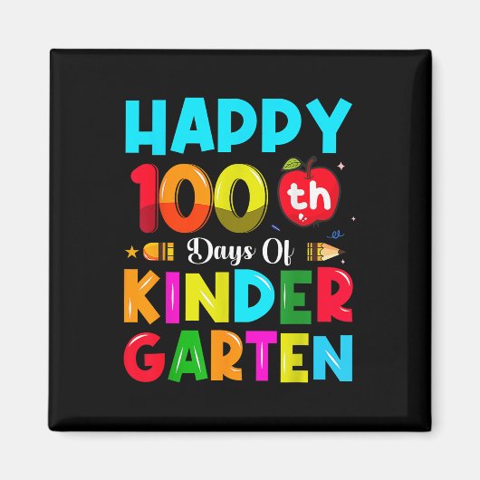 100 Tage Kindergarten 100. Schultag Magnet (Vorne)