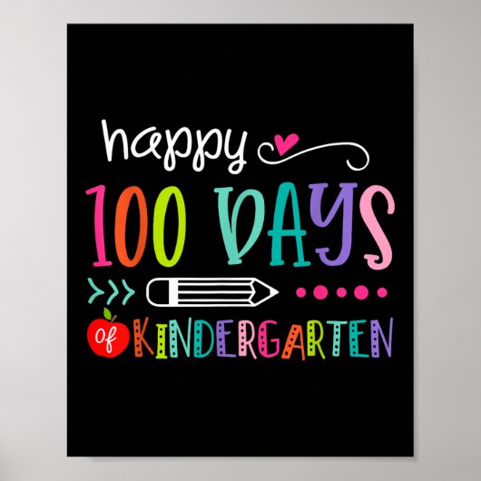 100 Tage Kindergarten 100 Tage Schule Poster (Vorne)