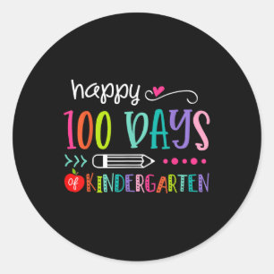 100 Tage Kindergarten 100 Tage Schule Runder Aufkleber