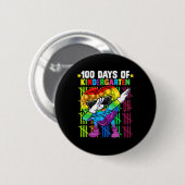 100 Tage Kindergarten Dabbing Buntes Fidget T Button (Vorne & Hinten)