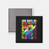 100 Tage Kindergarten Dabbing Buntes Fidget T Magnet (Vorderseite/Rückseite)