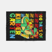 100 Tage Kindergarten Dinosaurier 100. Tag Fleecedecke (Vorderseite (Horizontal))