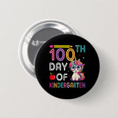 100 Tage Kindergarten Einhorn 100 Tage Button (Vorne & Hinten)