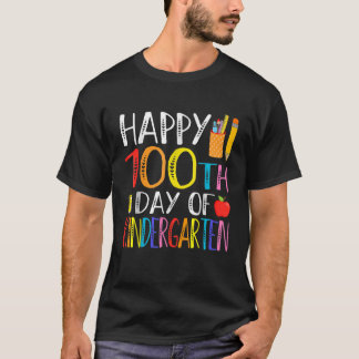 100 Tage Kindergarten glücklicher 100. Schultag T-Shirt