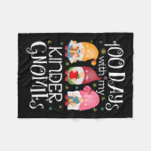 100 Tage Kindergarten Gnomies Lehrer Trending Fleecedecke (Vorderseite (Horizontal))