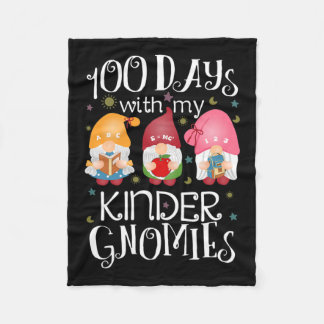 100 Tage Kindergarten Gnomies Lehrer Trending Fleecedecke
