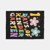 100 Tage Kindergarten Groovy 100. Tagesschule T Fleecedecke (Vorderseite (Horizontal))