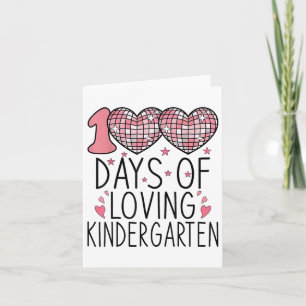 100 Tage Kindergarten Herz 100. Tag Karte
