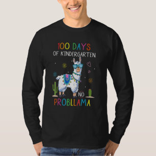 100 Tage Kindergarten Kein Problem Lustiger Lama T-Shirt