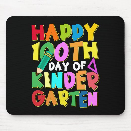100 Tage Kindergarten Kinder 100. Schultag Mousepad (Vorne)