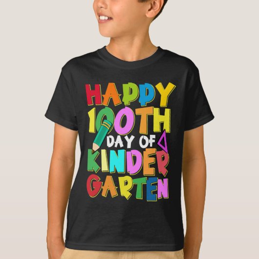 100 Tage Kindergarten Kinder 100. Schultag T-Shirt (Vorderseite)