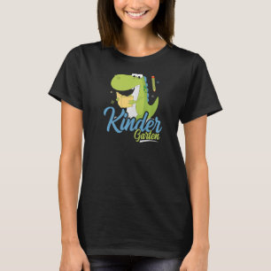 100 Tage Kindergarten Kostümlesen Buch Trex T-Shirt
