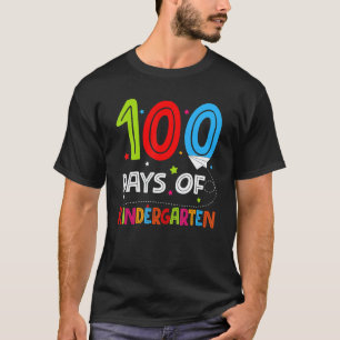 100 Tage Kindergarten-Lehrer und Kinder Bunt T-Shirt