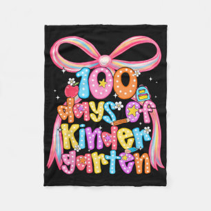 100 Tage Kindergarten-Lehrerin Coquette-Schleife M Fleecedecke