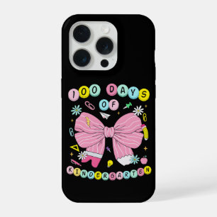 100 Tage Kindergarten Süße rosa Schleife  iPhone 15 Pro Hülle
