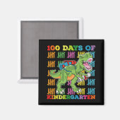 100 Tage Kindergarten T Rex Dinosaur Schule Magnet (Vorderseite/Rückseite)