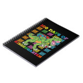 100 Tage Kindergarten T Rex Dinosaur Schule Notizblock (Linke Seite)