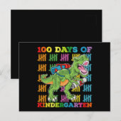 100 Tage Kindergarten T Rex Dinosaur Schule Postkarte (Vorne/Hinten)