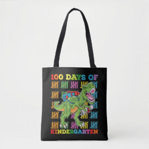 100 Tage Kindergarten T-Rex Dinosaurier Schule Tasche