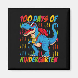 100 Tage Kindergarten Trex Dinosaurier Kinder Jung Magnet
