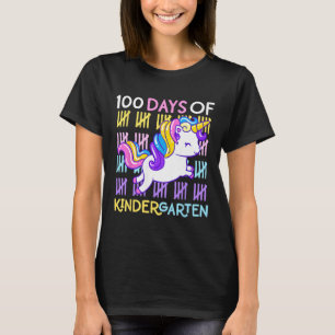 100 Tage Kindergarten Unicorn Lehrerin Mädchen Tod T-Shirt