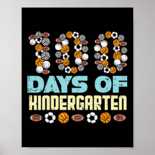 100 Tage Kindergartenball 100 Tage Schule Sp Poster
