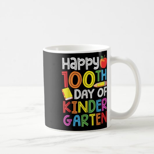 100 Tage Kindergartenlehrer Kinder 100 Tage Kaffeetasse (Rechts)