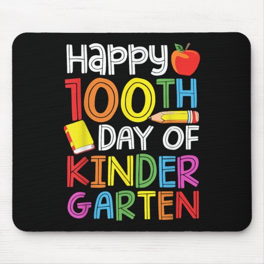 100 Tage Kindergartenlehrer Kinder 100 Tage Mousepad (Vorne)