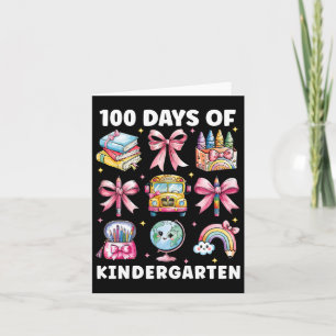 100 Tage Kindergartenlehrer Kinder Coquette Bow Karte
