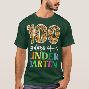 100 Tage Kindergartenlehrer Leopard 10 T-Shirt