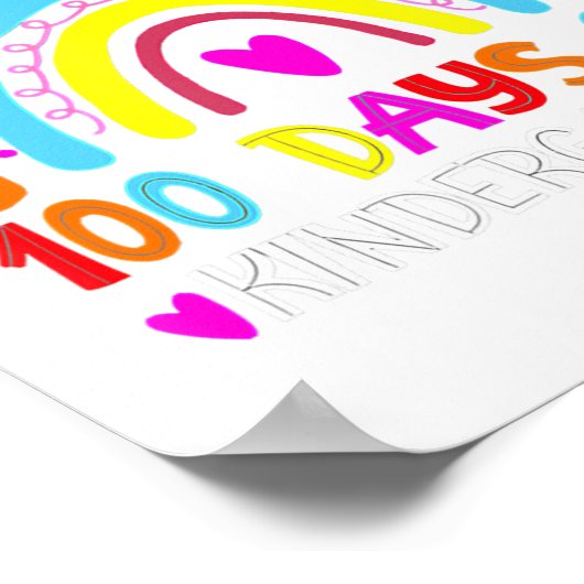 100 Tage Kindergartenlehrer Smarter Ra Poster (Ecke)