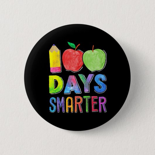 100 Tage klüger 100. Schulfrauentag Button (Vorderseite)