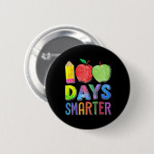 100 Tage klüger 100. Schulfrauentag Button (Vorne & Hinten)