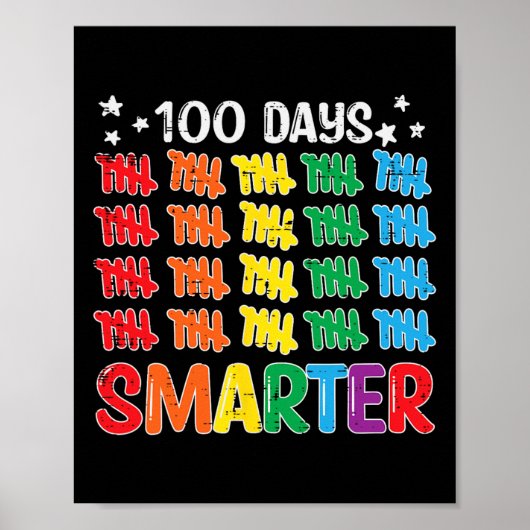 100 Tage klüger 100. Schullehrer Kinder Poster (Vorne)