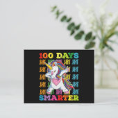 100 Tage klüger 100. Schultag Postkarte (Stehend Vorderseite)