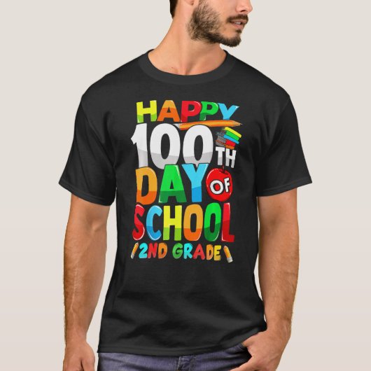 100 Tage klüger 2. Klasse 100. Schultag 2. T-Shirt (Vorderseite)