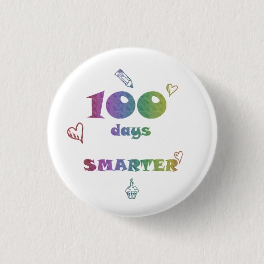 100 Tage klüger Button (Vorderseite)
