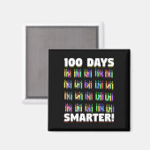 100 Tage klüger Crayons Geschenk 100 Tage Magnet (Vorderseite/Rückseite)