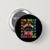 100 Tage kluger, gesünder Bun 100 Day of School Button (Vorne & Hinten)