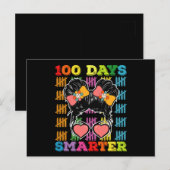 100 Tage kluger, gesünder Bun 100 Day of School Postkarte (Vorne/Hinten)