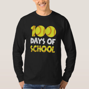 100 Tage kluger Glück 100 Tage SchulSoftball T-Shirt