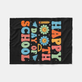 100 Tage klüger glücklicher 100. Schultag Fleecedecke (Vorderseite (Horizontal))