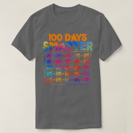 100 Tage klüger glücklicher 100. Schultag T-Shirt (Design vorne)