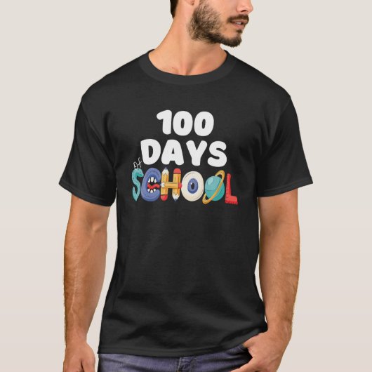 100 Tage klüger glücklicher 100. Schultag T-Shirt (Vorderseite)